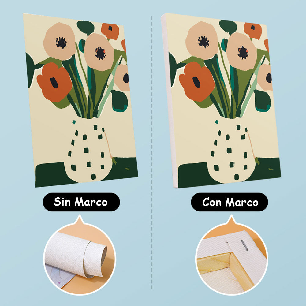 Flores Pequeñas Simples 6 Partes Mini Pintar por Números