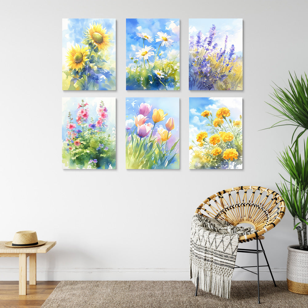 Flores Silvestres 6 Partes Mini Pintar por Números