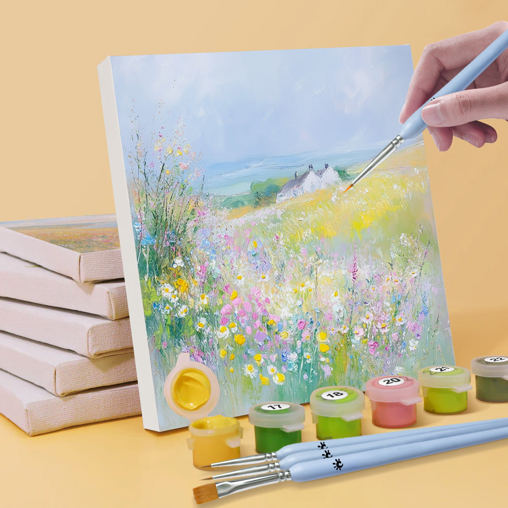Flores Silvestres de Primavera 6 Partes Mini Pintar por Números