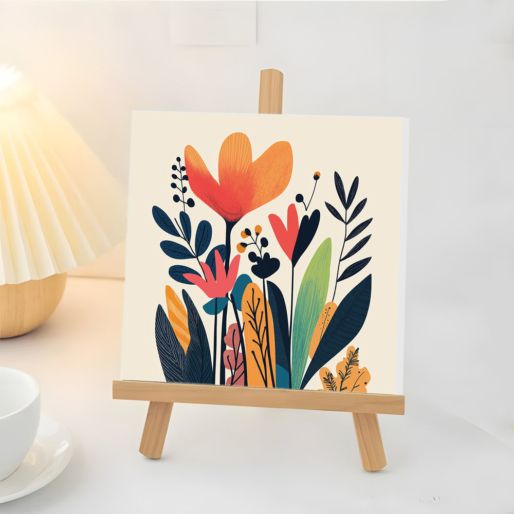 Flores y Hojas Mini Pintar por Números