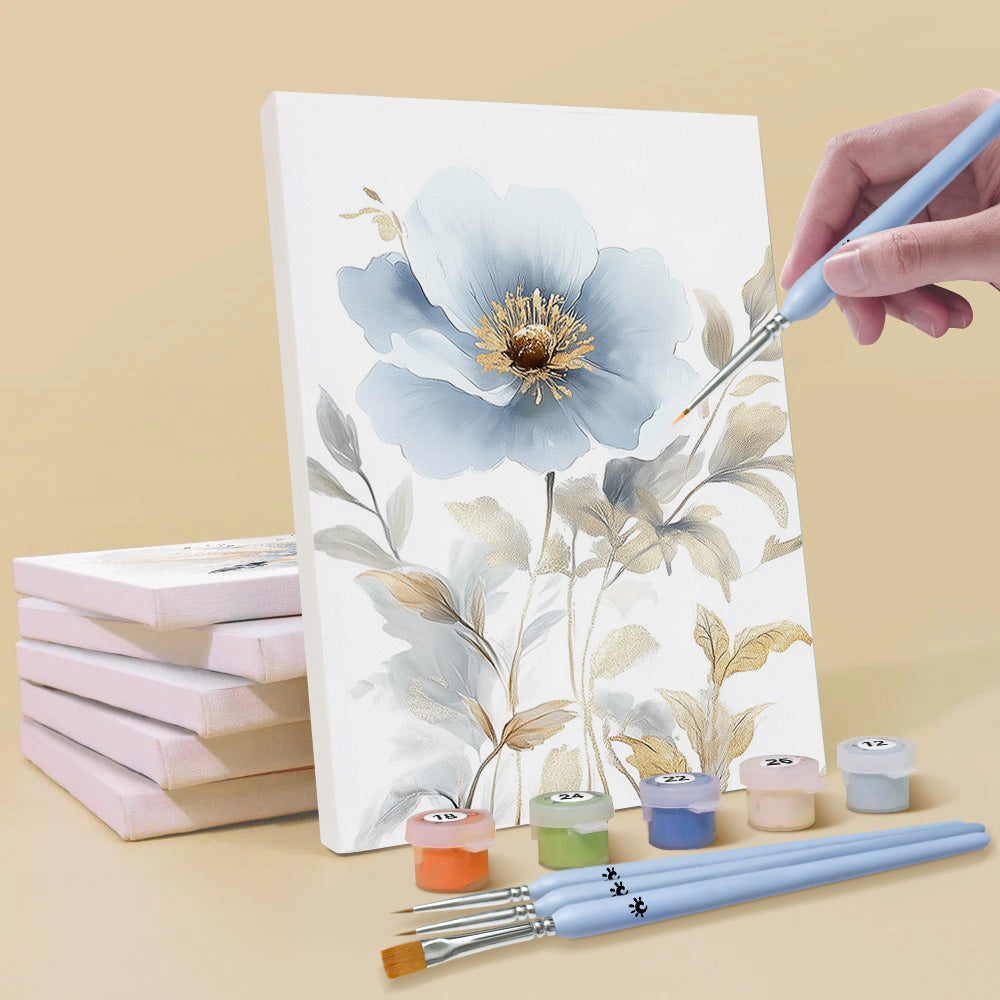 Flores y Plumas Hermosas 6 Partes Mini Pintar por Números