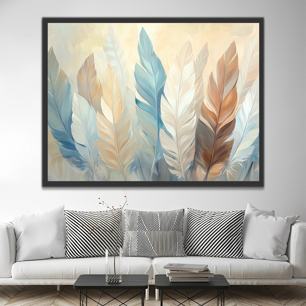 Fondo de Textura de Plumas de Colores Claros Pintar por Números