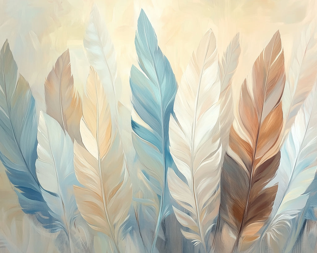 Fondo de Textura de Plumas de Colores Claros Pintar por Números