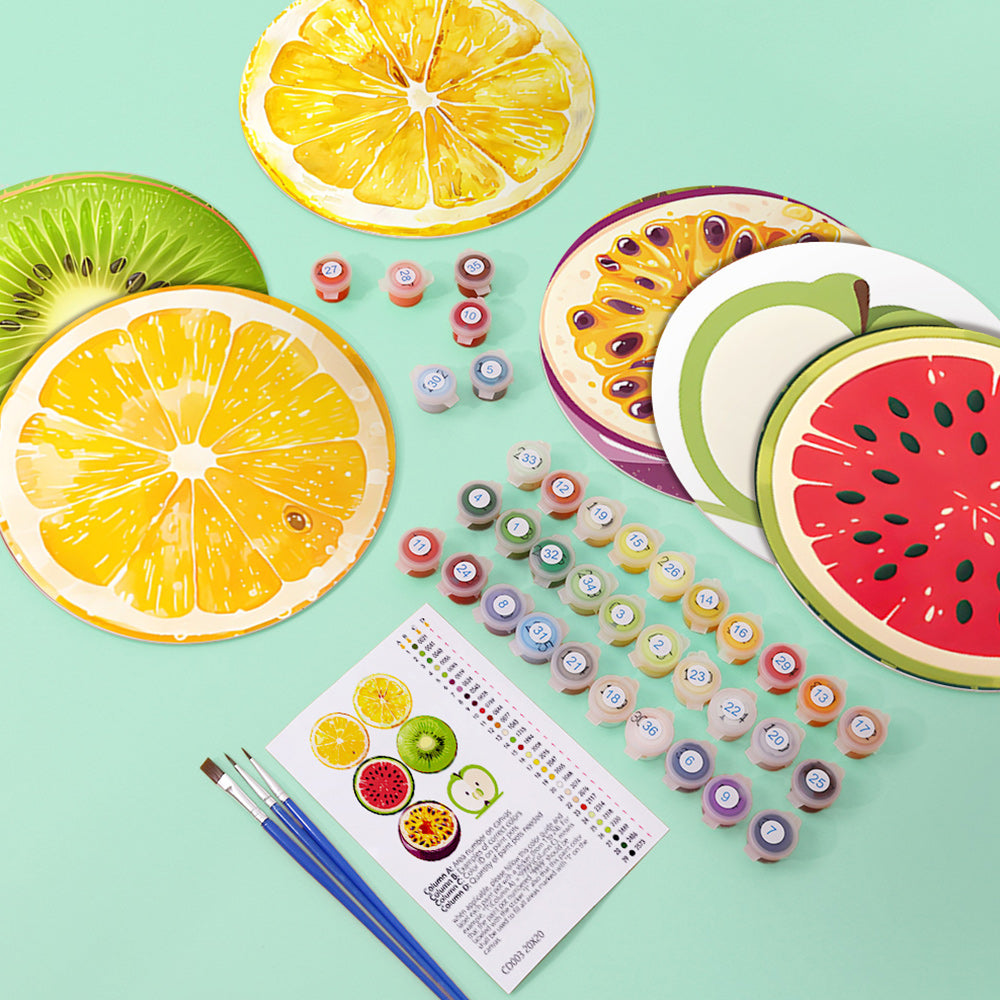 Fruta Fresca 6 Salvamanteles Pintar por Números