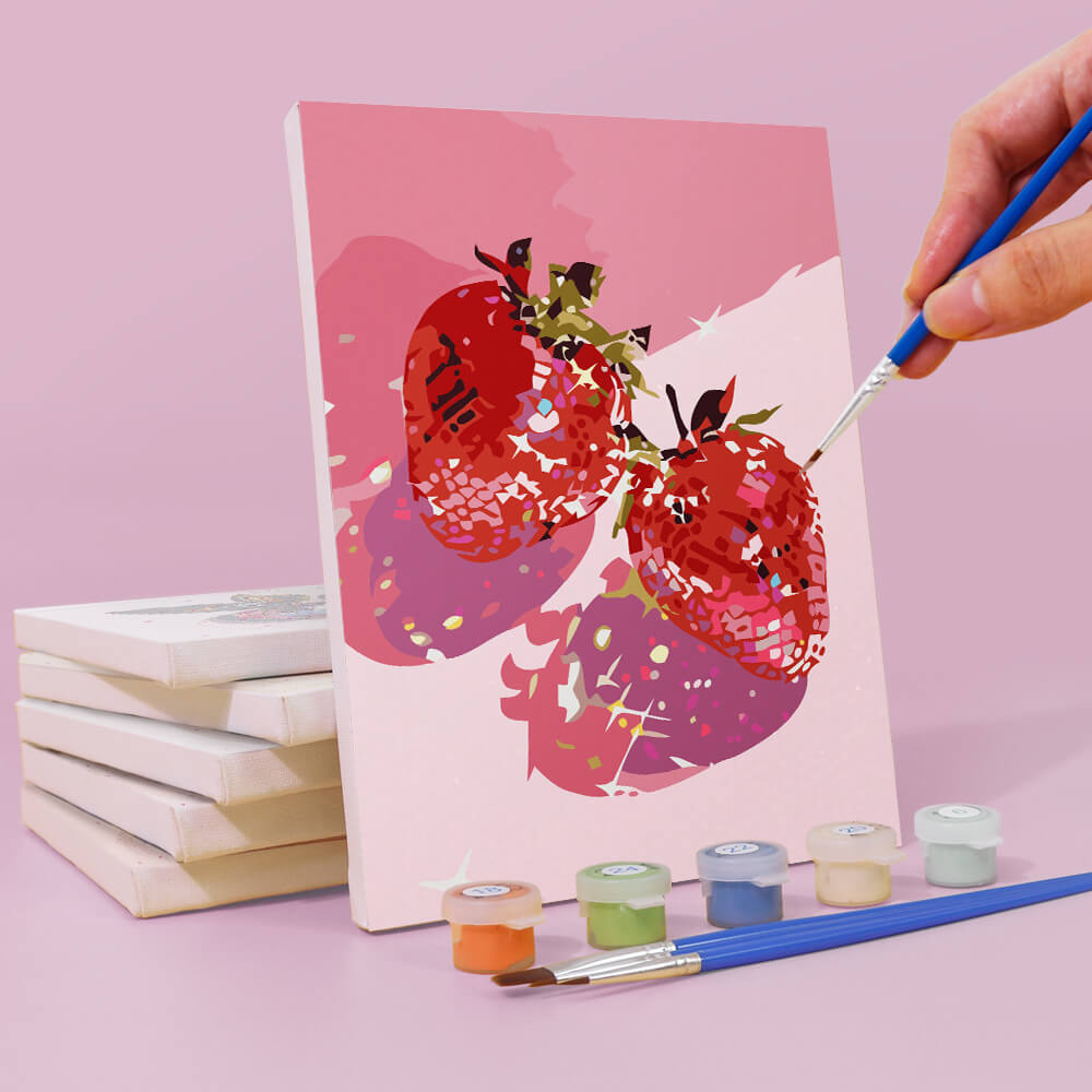 Fruta Metálica 6 Partes Mini Pintar por Números