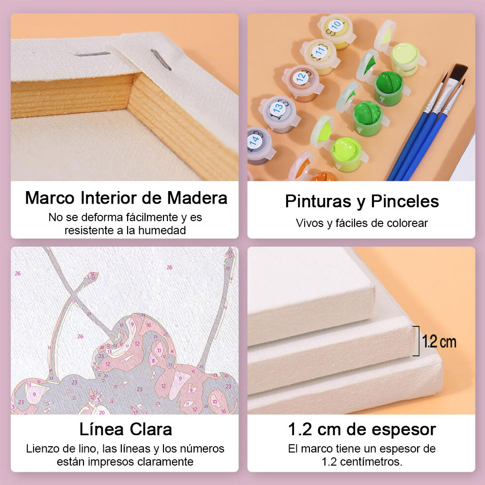 Fruta Metálica 6 Partes Mini Pintar por Números