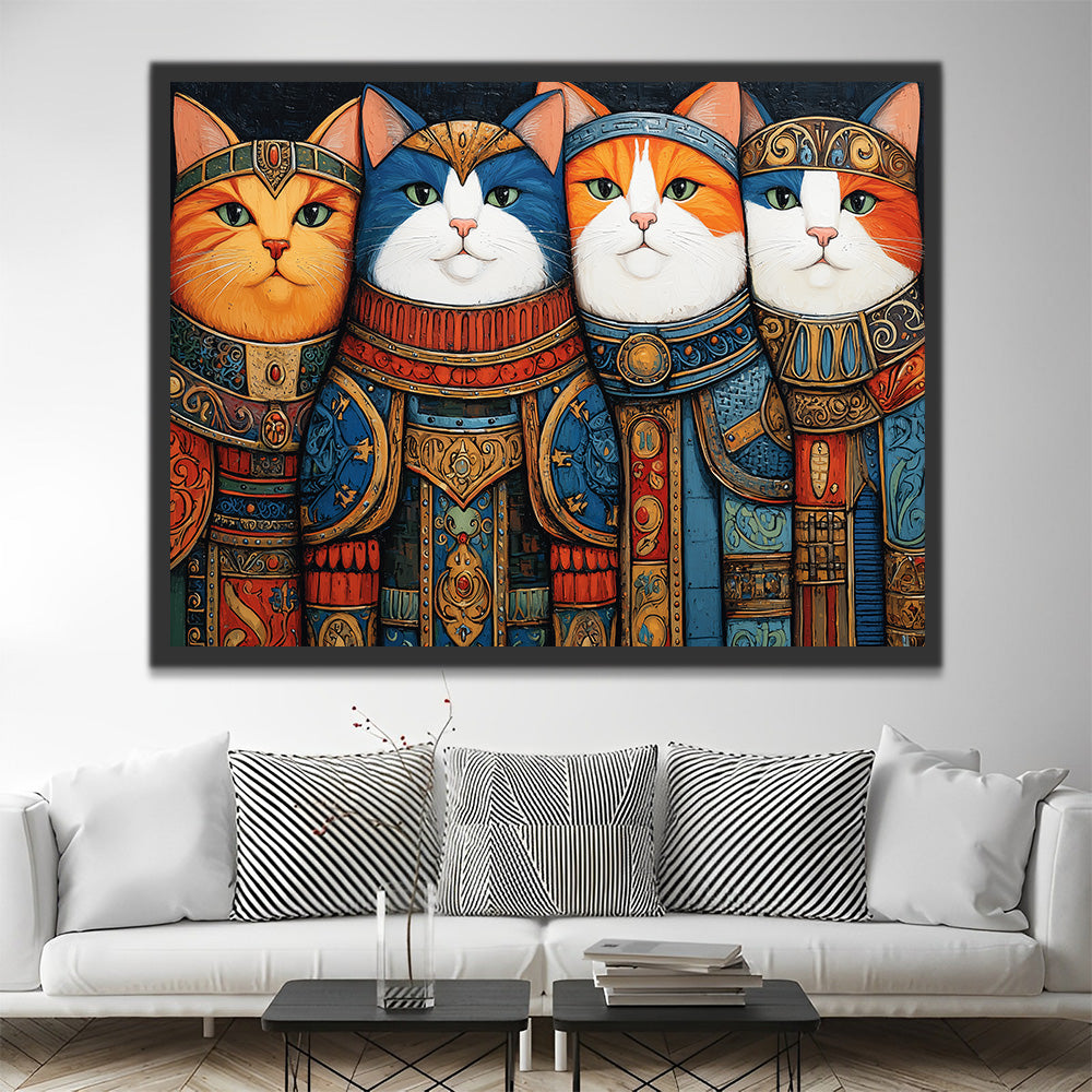 Gatitos Soldados Preciosos Pintar por Números