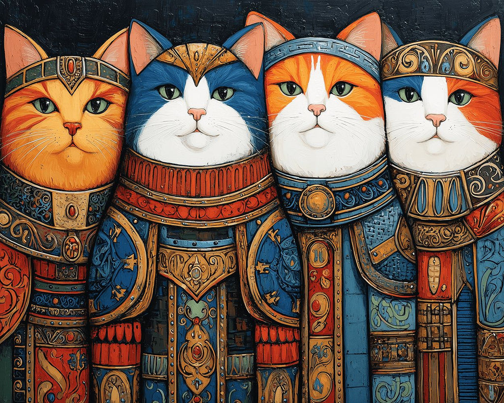 Gatitos Soldados Preciosos Pintar por Números