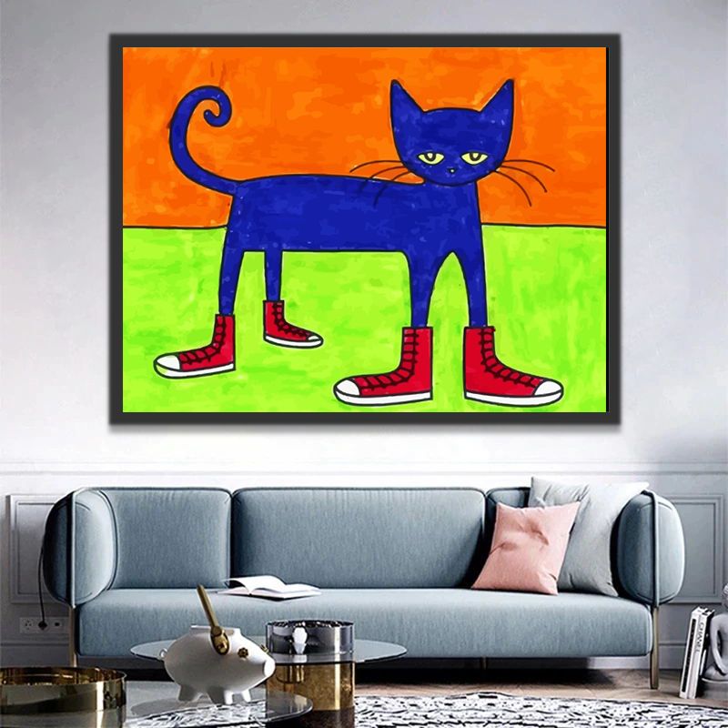 Gato con Cuatro Botas Pintar por Números Niños