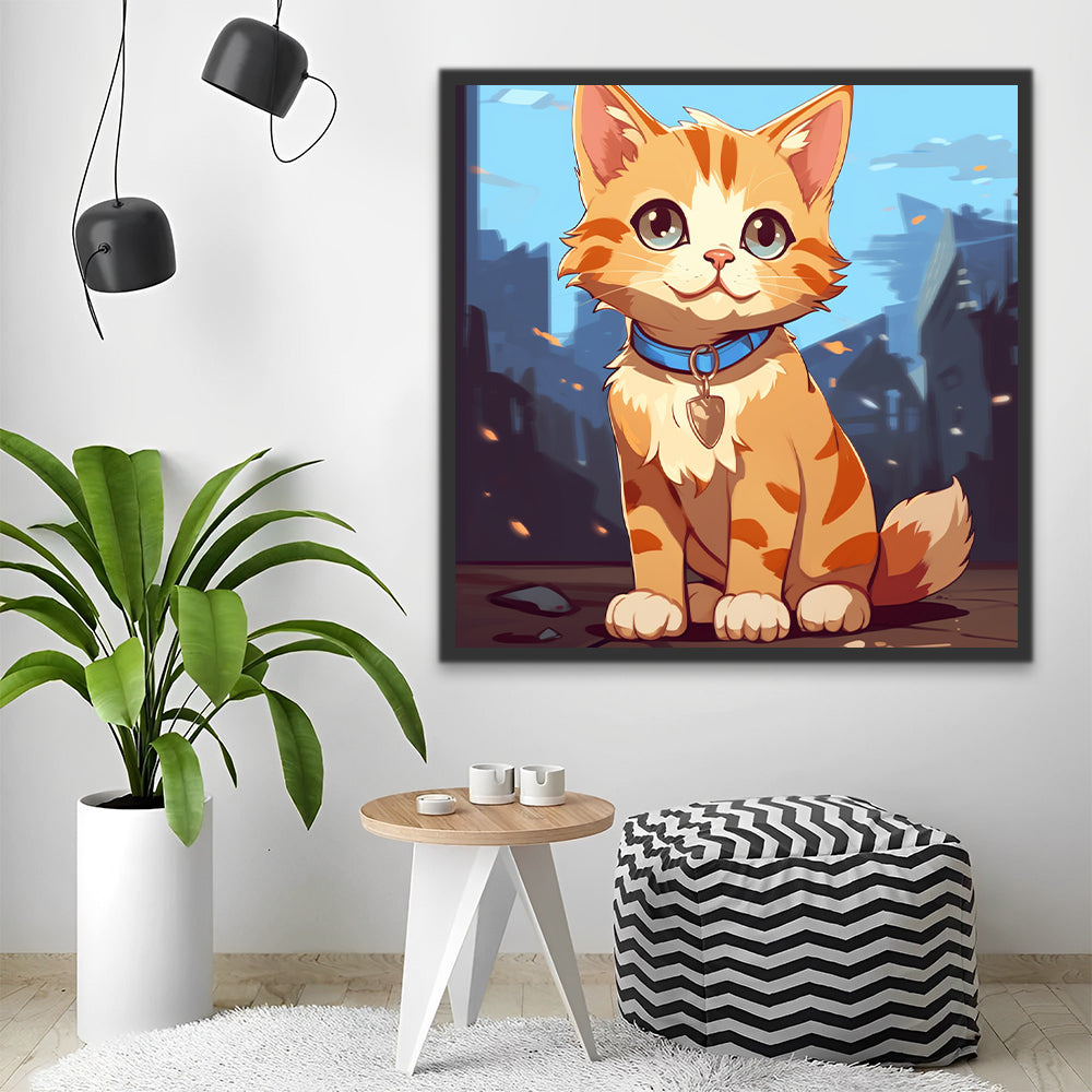 Gato con Sonrisa Pintar por Números