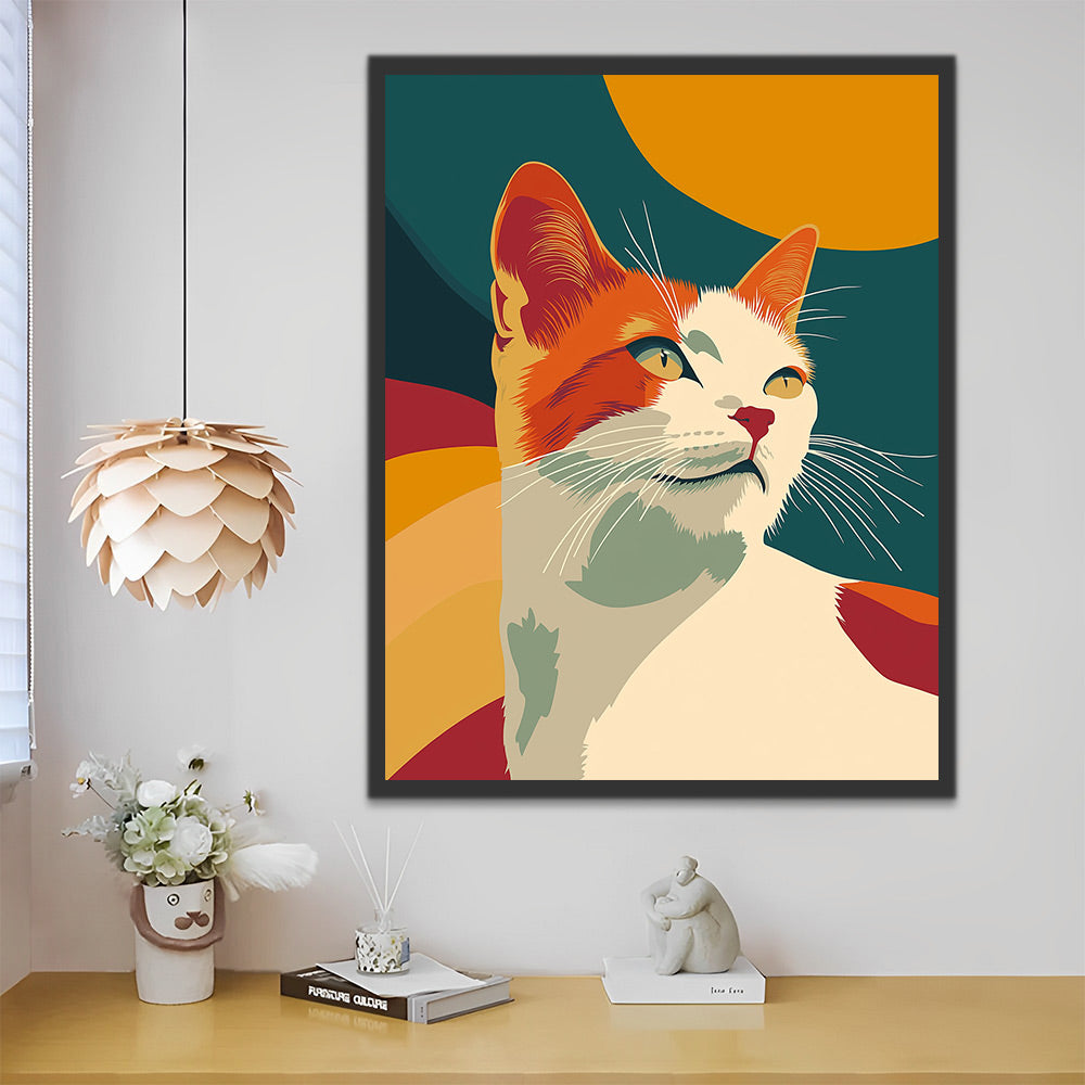 Gato de Tres Colores Pintar por Números