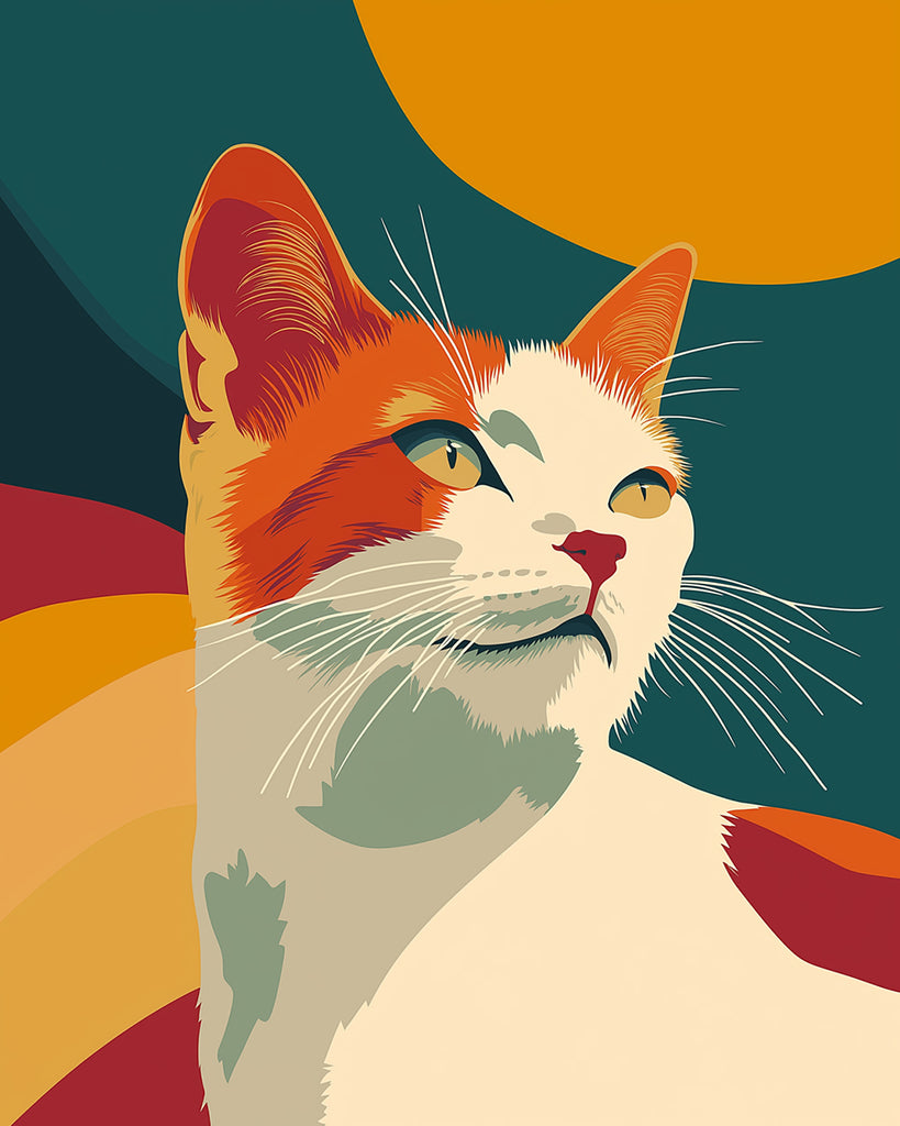 Gato de Tres Colores Pintar por Números