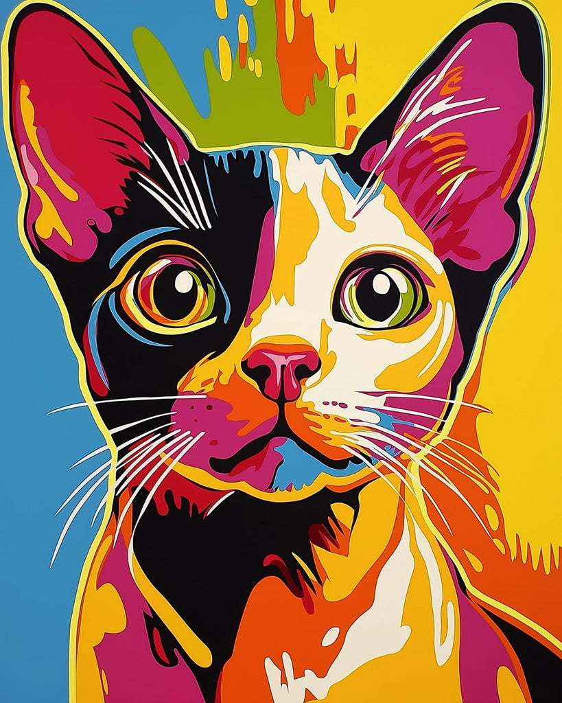 Gato Devon Rex Mini Pintar por Números