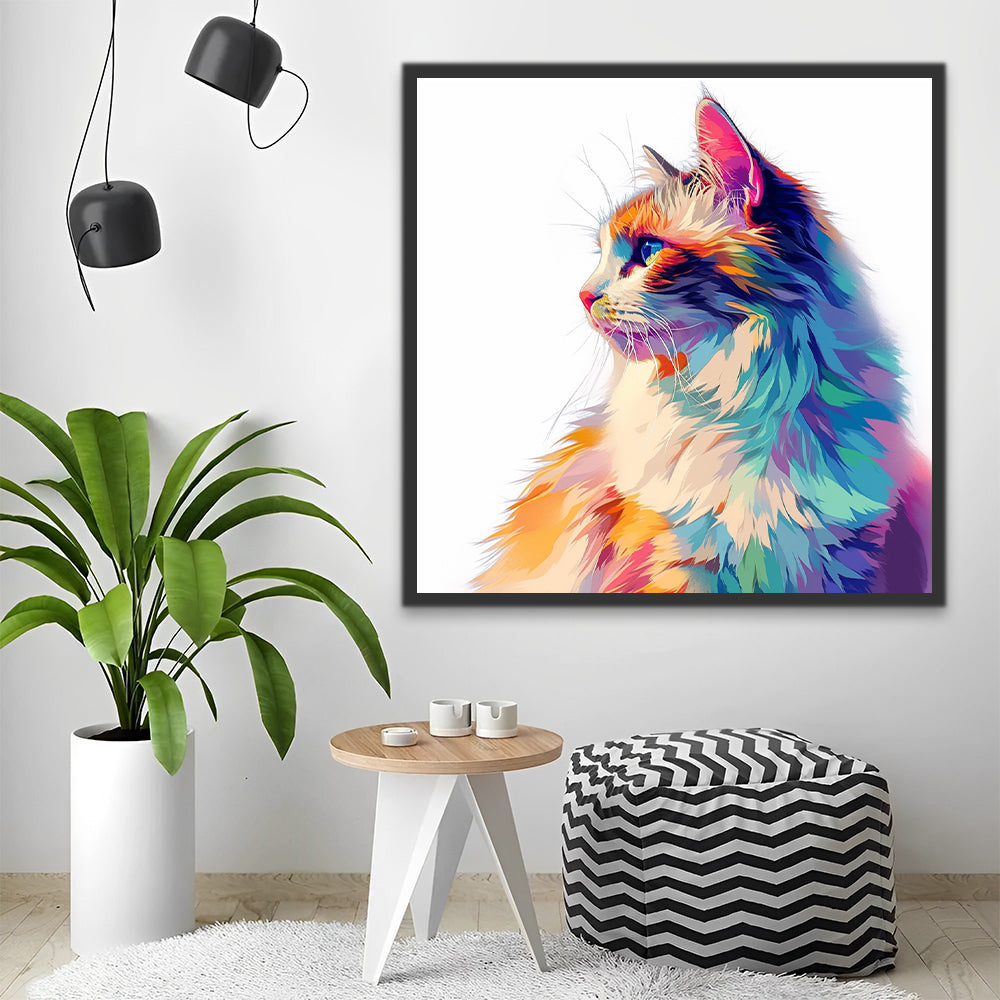 Gato en Color Pintar por Números