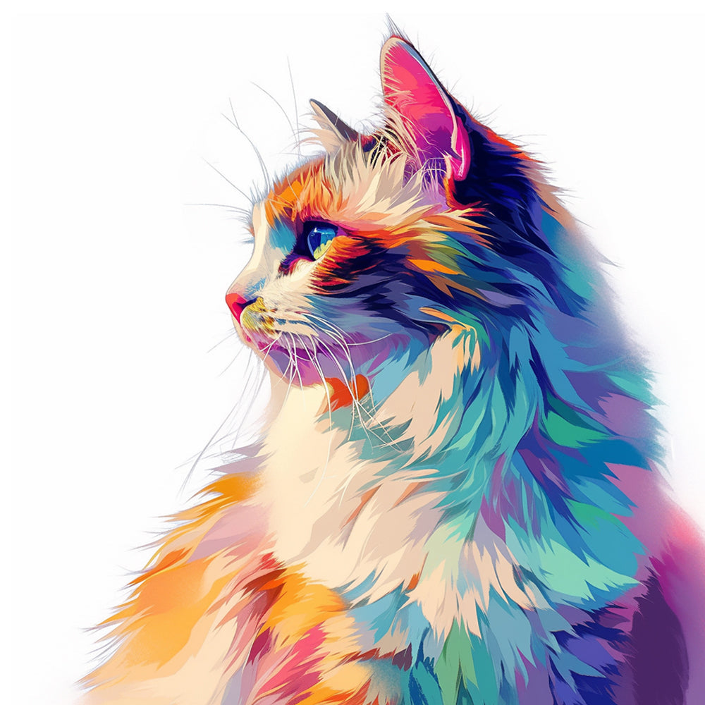 Gato en Color Pintar por Números