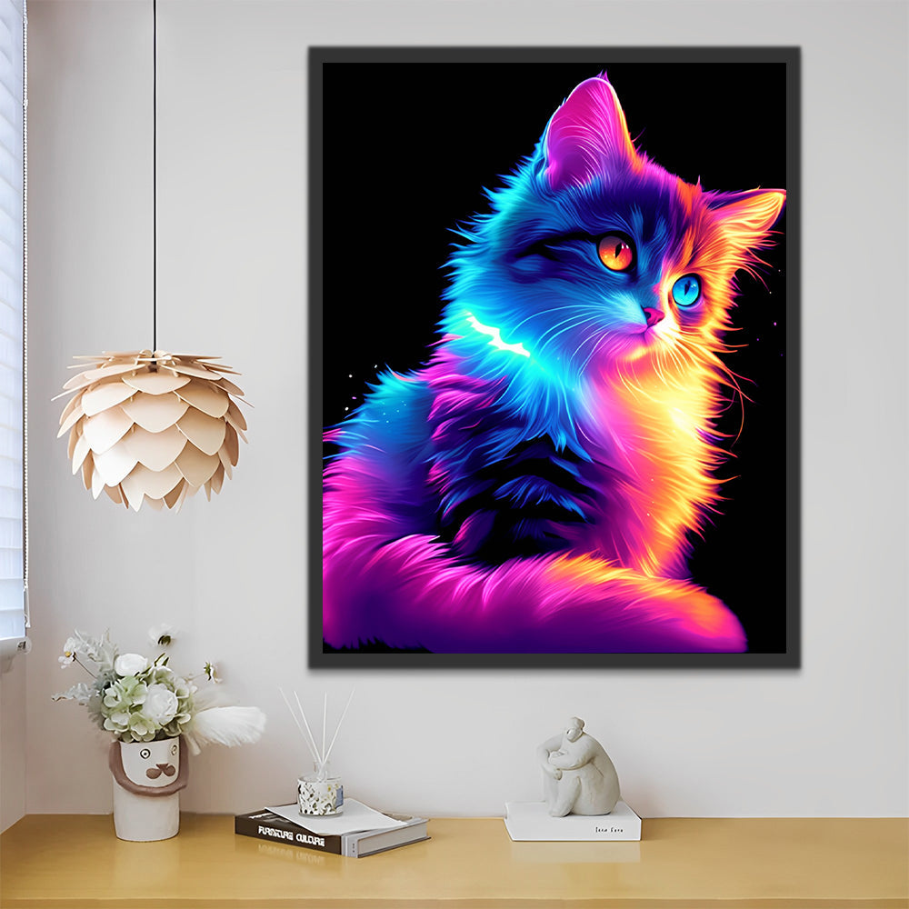 Gato Multicolor Pintar por Números