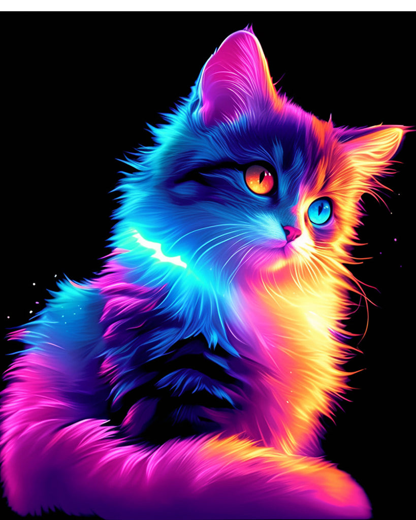 Gato Multicolor Pintar por Números