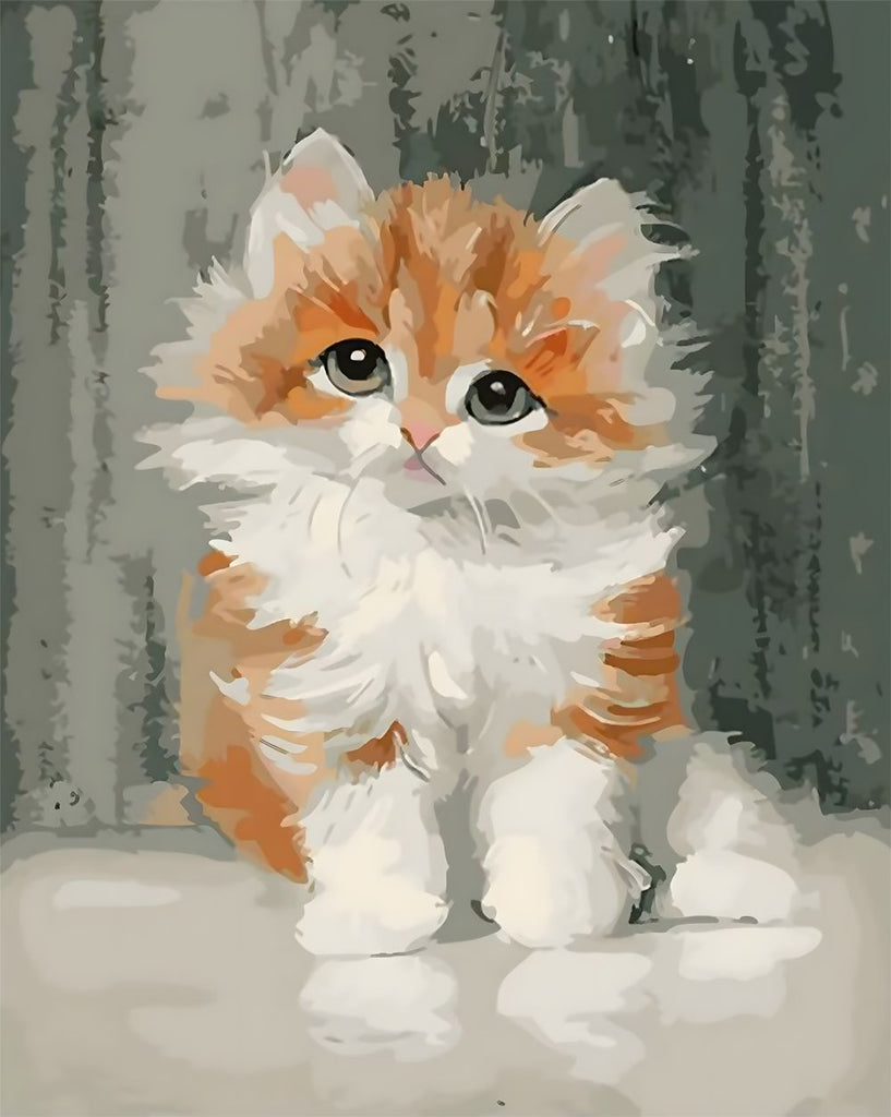 Gato Naranja Pequeño Pintar por Números