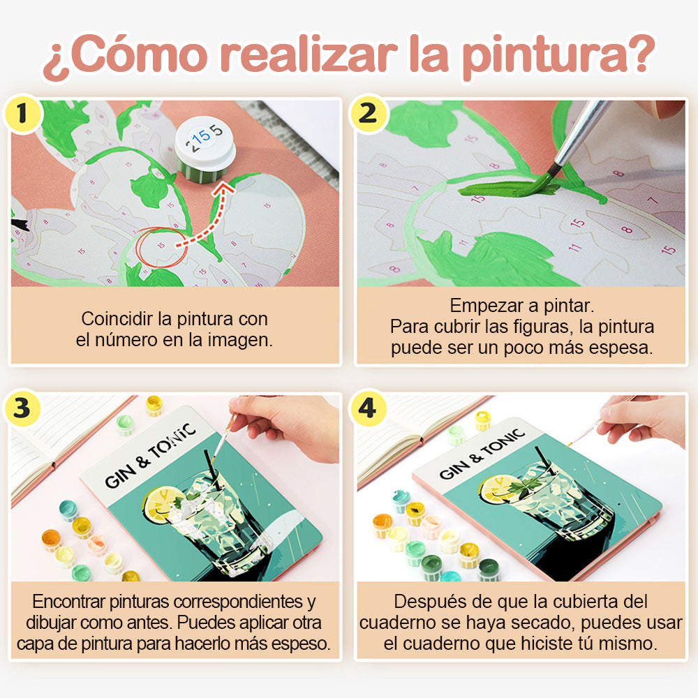 Gin Tonic Cuaderno Pintar por Números