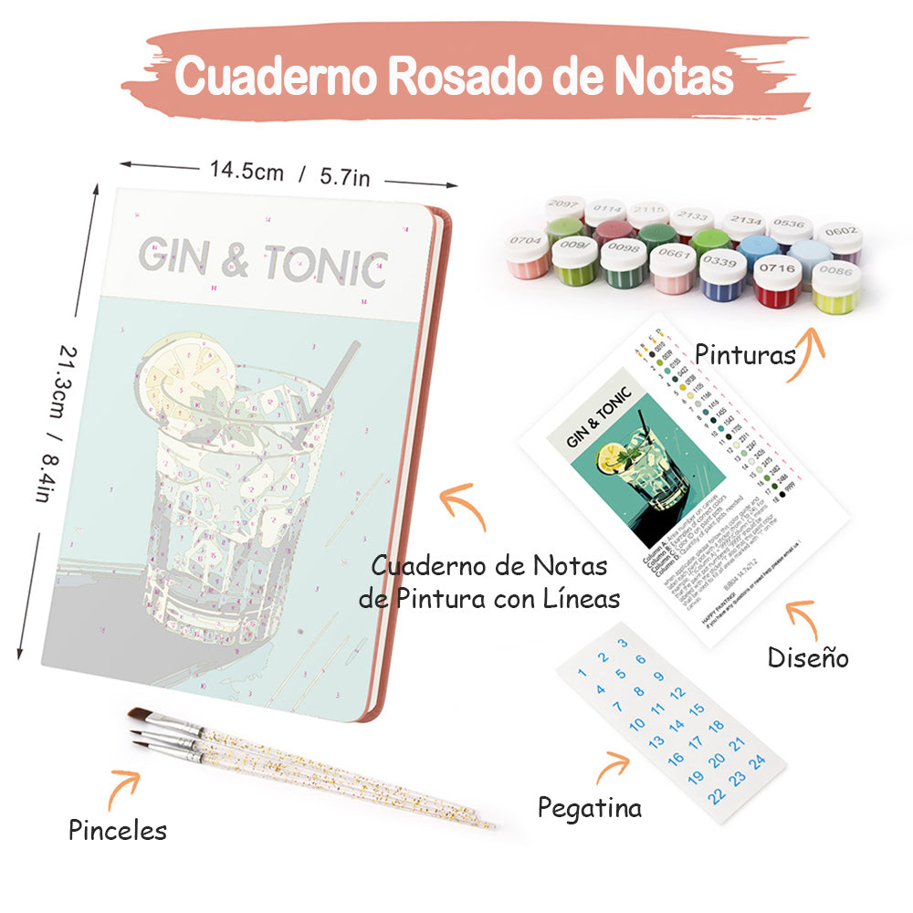 Gin Tonic Cuaderno Pintar por Números