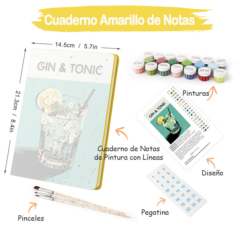 Gin Tonic Cuaderno Pintar por Números