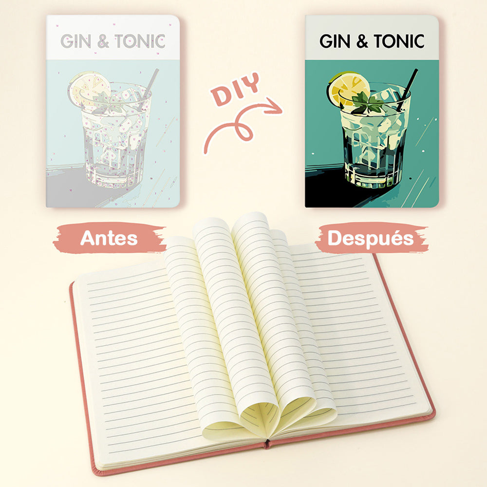 Gin Tonic Cuaderno Pintar por Números