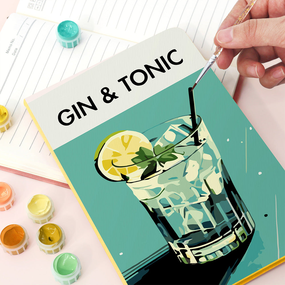 Gin Tonic Cuaderno Pintar por Números