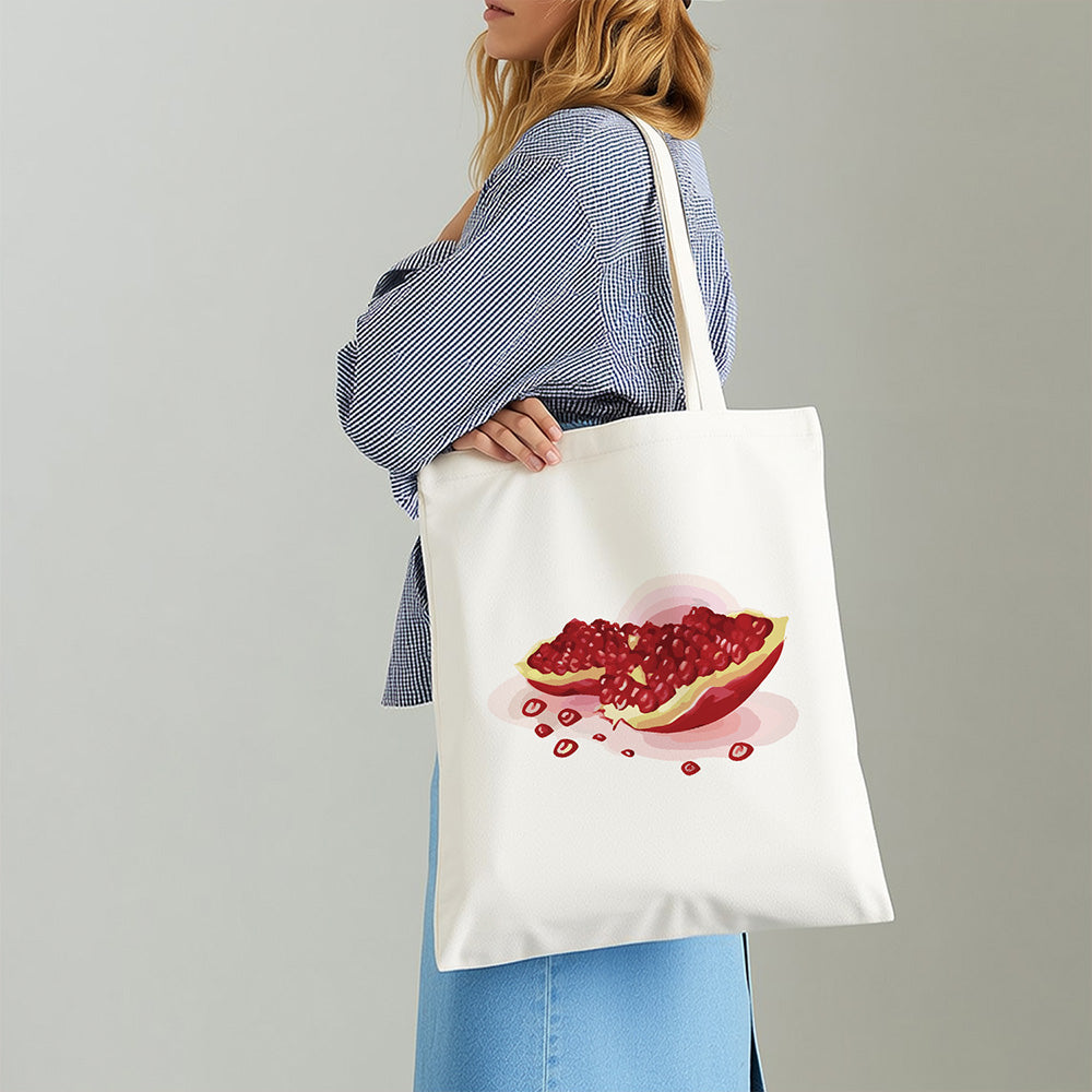 Granos de Granada Roja y Jugosa Bolsa de Lienzo Pintar por Números