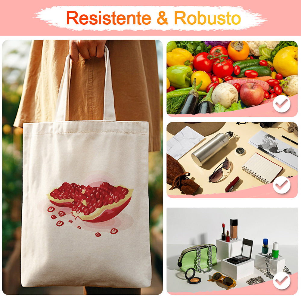 Granos de Granada Roja y Jugosa Bolsa de Lienzo Pintar por Números