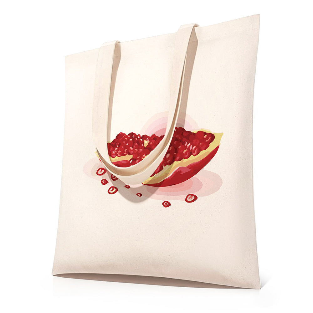 Granos de Granada Roja y Jugosa Bolsa de Lienzo Pintar por Números
