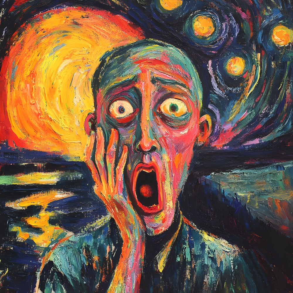 Grito del Hombre en Estilo Abstracto Pintar por Números