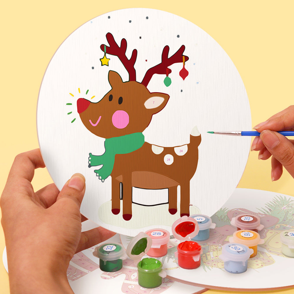 Guantes y Campanas de Navidad 4 Salvamanteles Pintar por Números