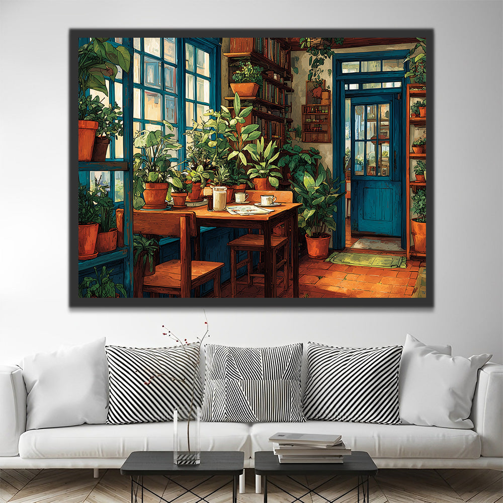 Habitación Llena de Plantas en Macetas Pintar por Números
