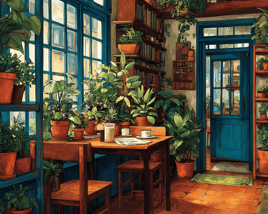Habitación Llena de Plantas en Macetas Pintar por Números