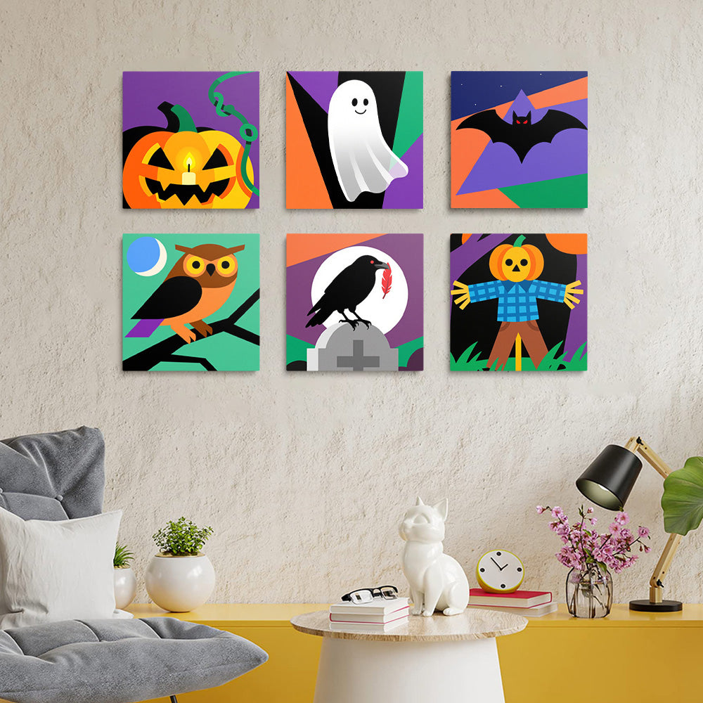 Halloween de Dibujos Animados 6 Partes Mini Pintar por Números