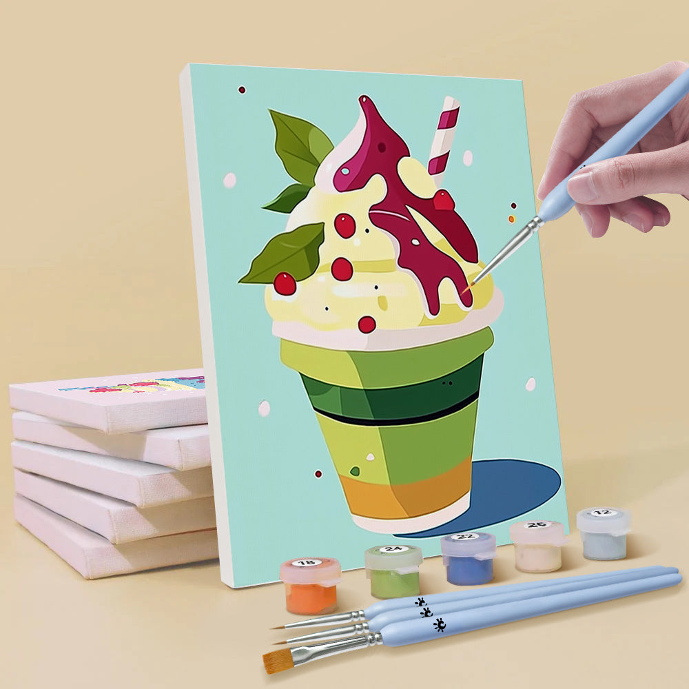 Helados Deliciosos 6 Partes Mini Pintar por Números