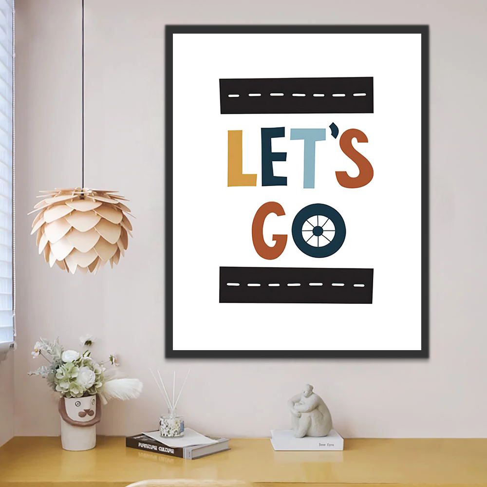 Ilustración de Letras de Let's Go Pintar por Números Niños