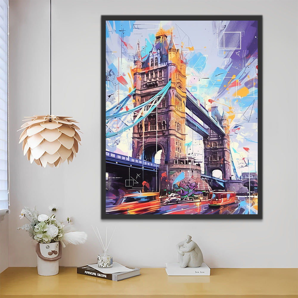 Ilustración de Puente de la Torre Pintar por Números