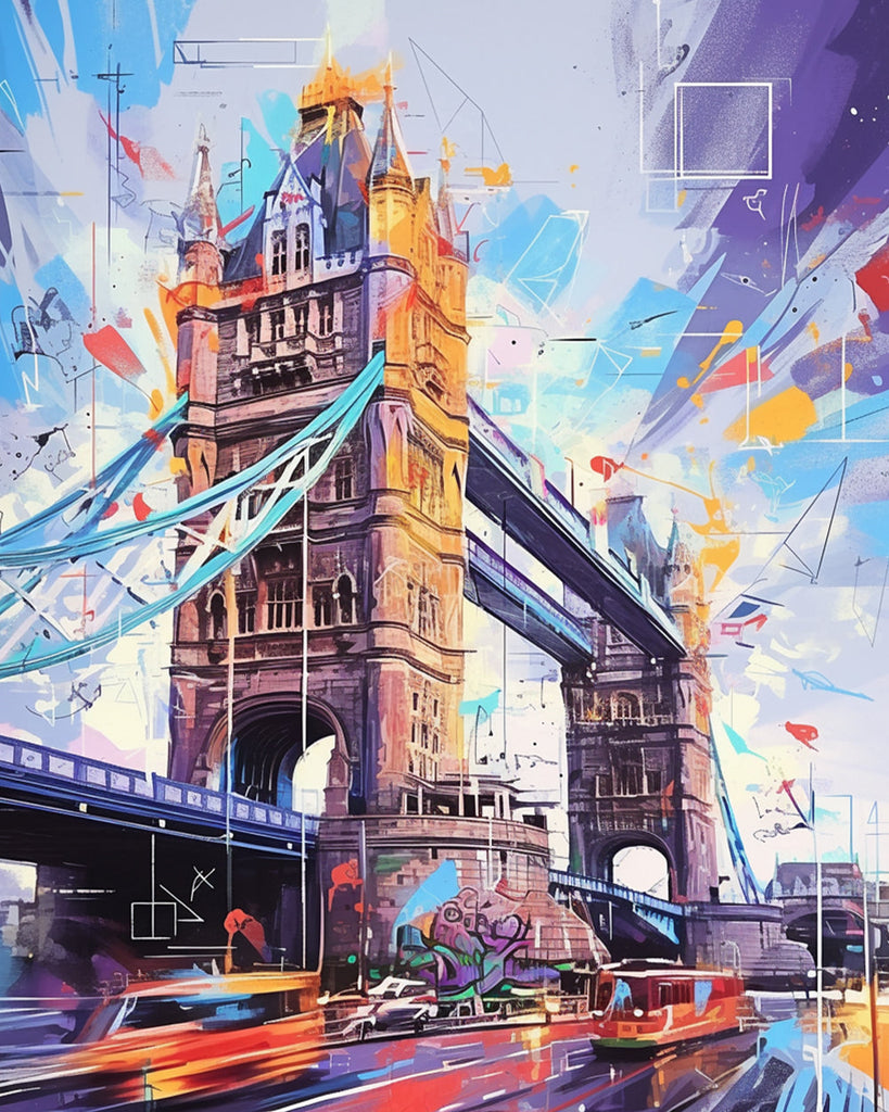 Ilustración de Puente de la Torre Pintar por Números