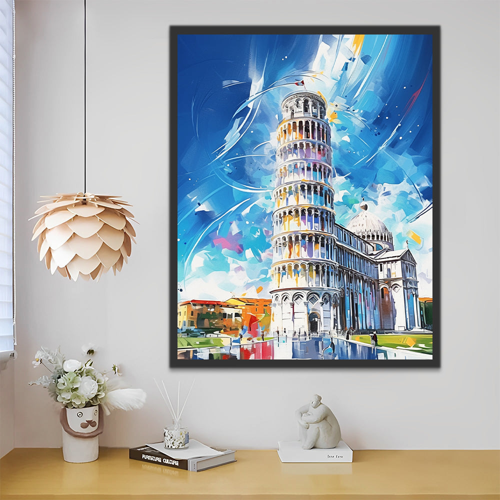 Ilustración de Torre de Pisa Pintar por Números