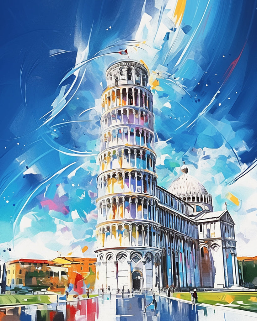Ilustración de Torre de Pisa Pintar por Números