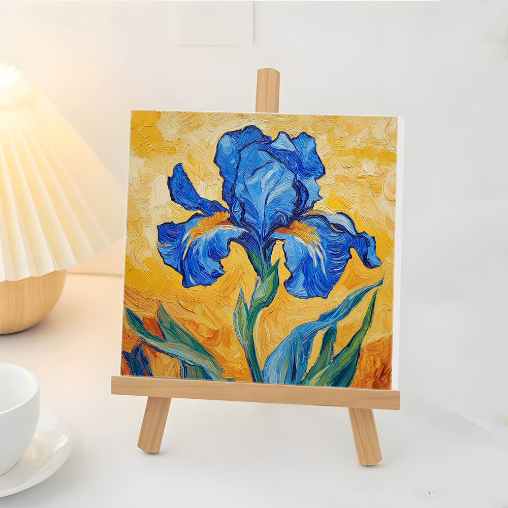 Iris Azul Encantador Mini Pintar por Números