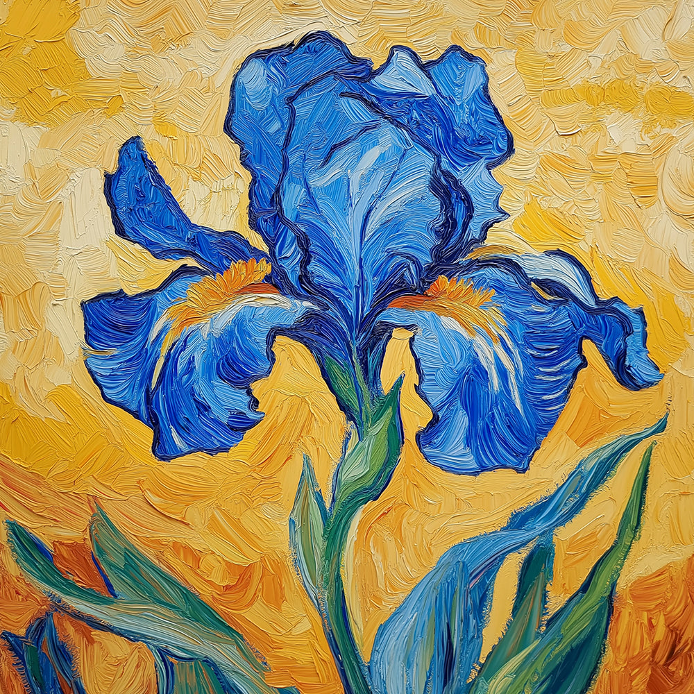 Iris Azul Encantador Mini Pintar por Números