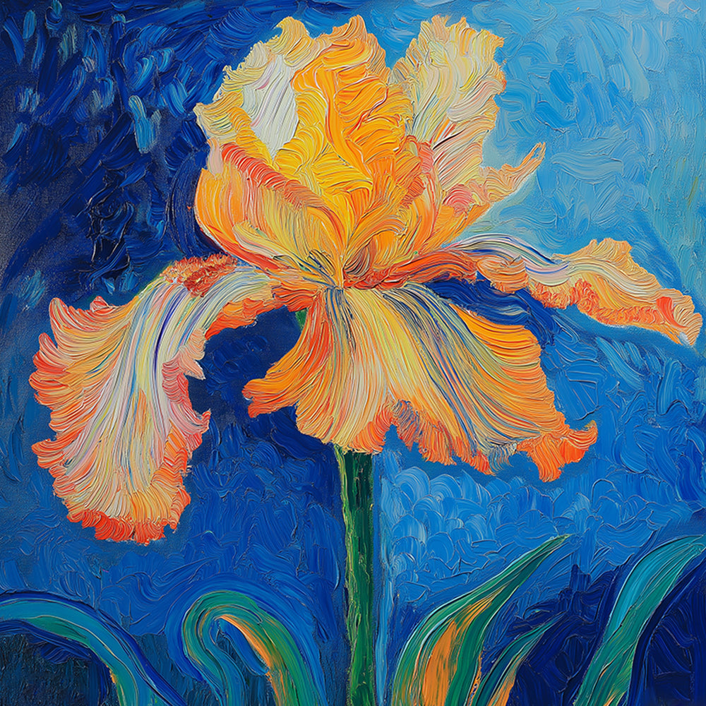 Iris Naranja Mini Pintar por Números
