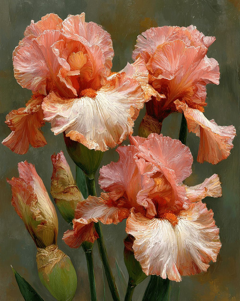 Iris Rosados Pintar por Números