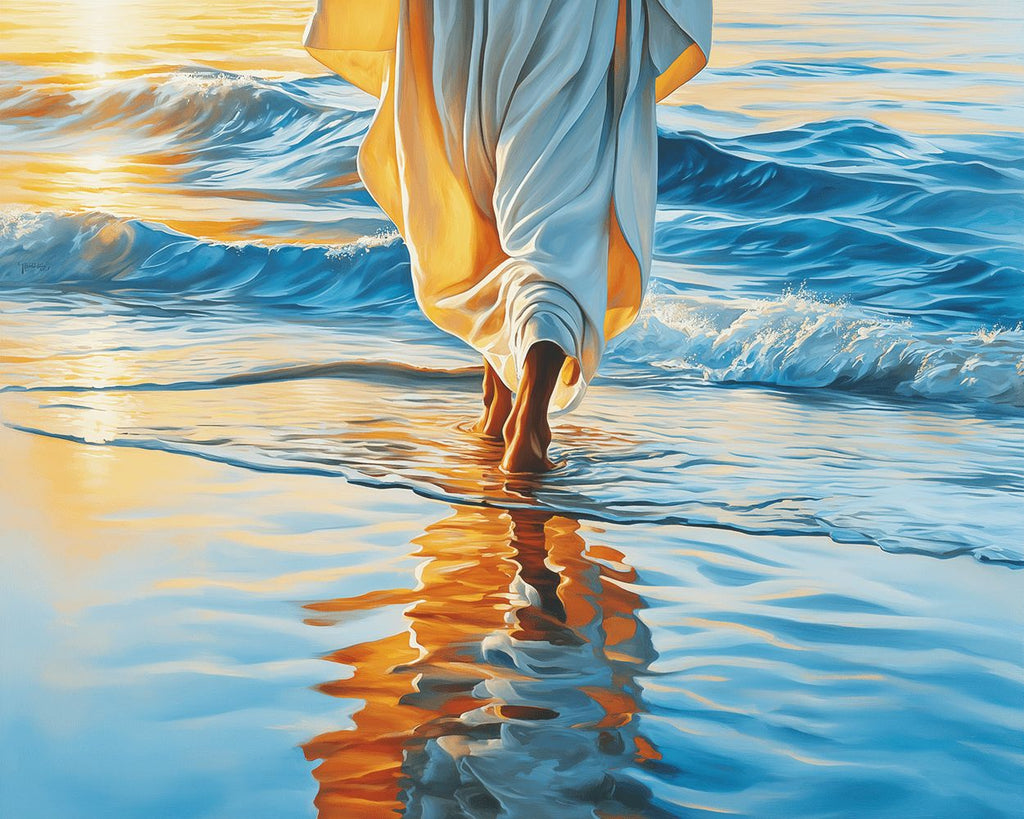 Jesús Caminando sobre el Agua Pintar por Números
