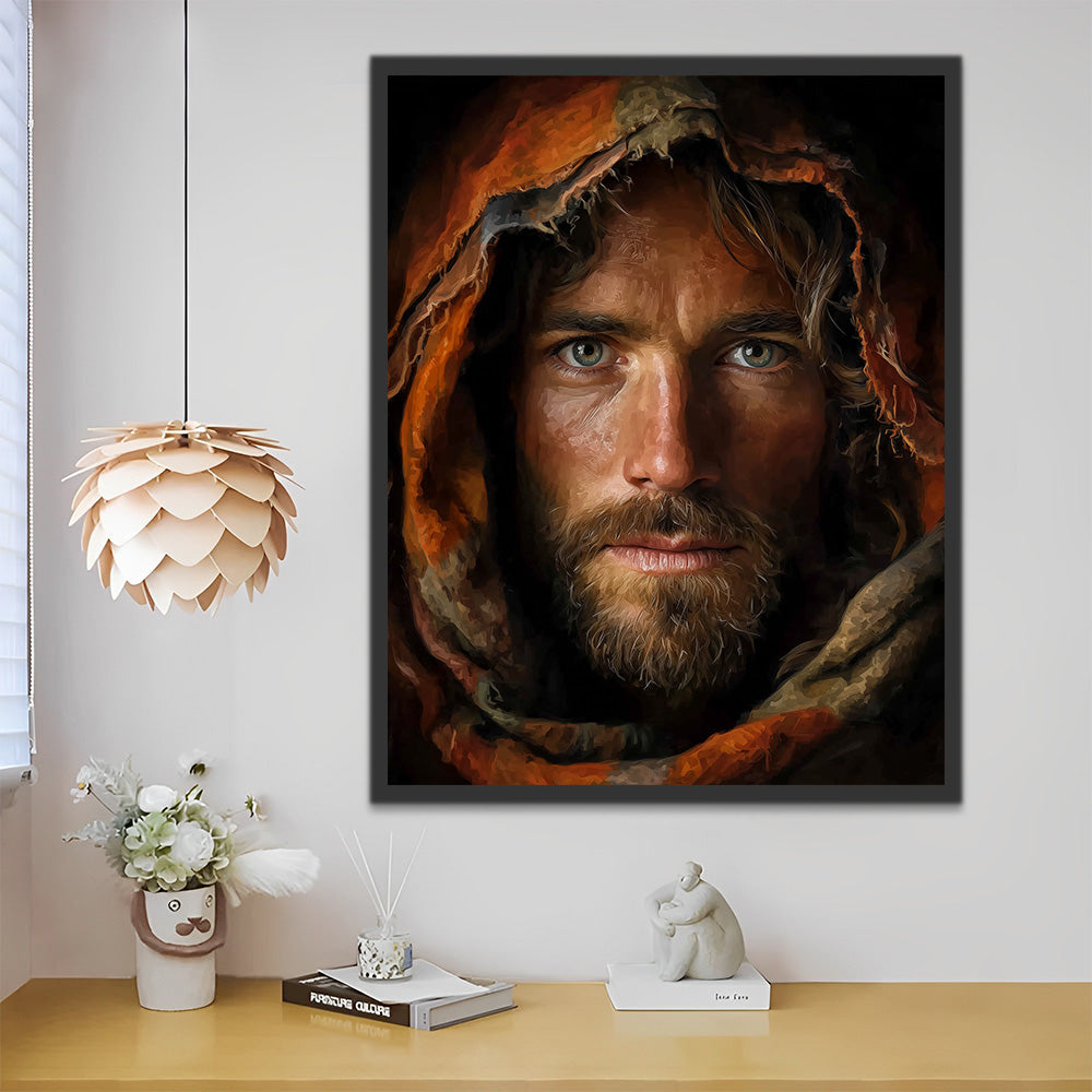 Jesús con Ojo Firme Pintar por Números