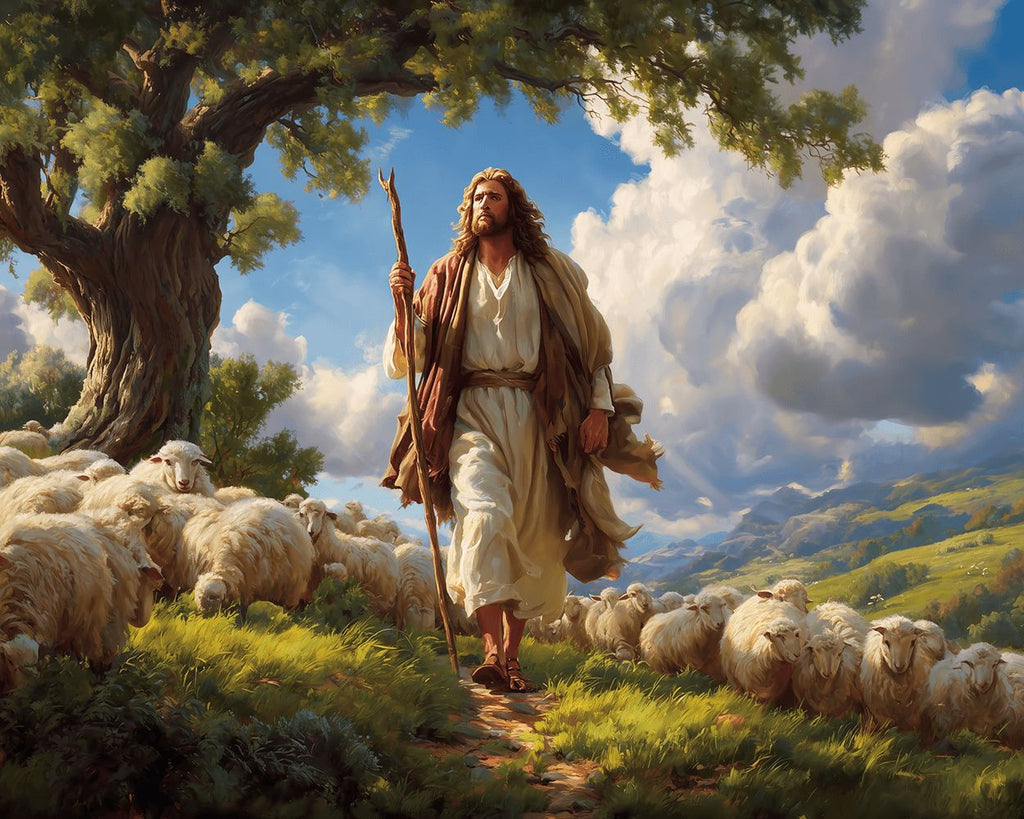 Jesús entre las Ovejas Pintar por Números