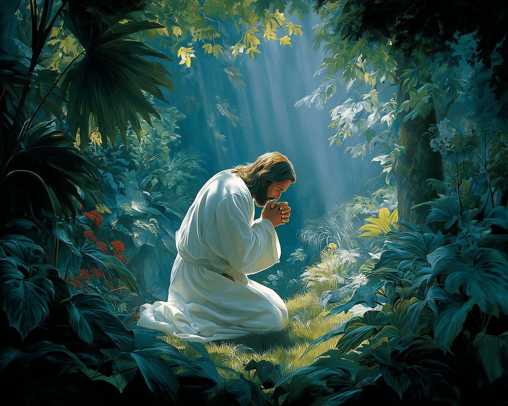Jesús Orando en el Bosque Pintar por Números
