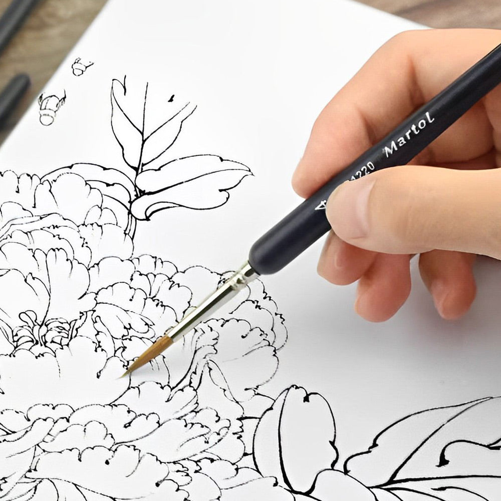 Juego de Pinceles Profesionales para Pintura por Números - Diferentes Tamaños y Formas